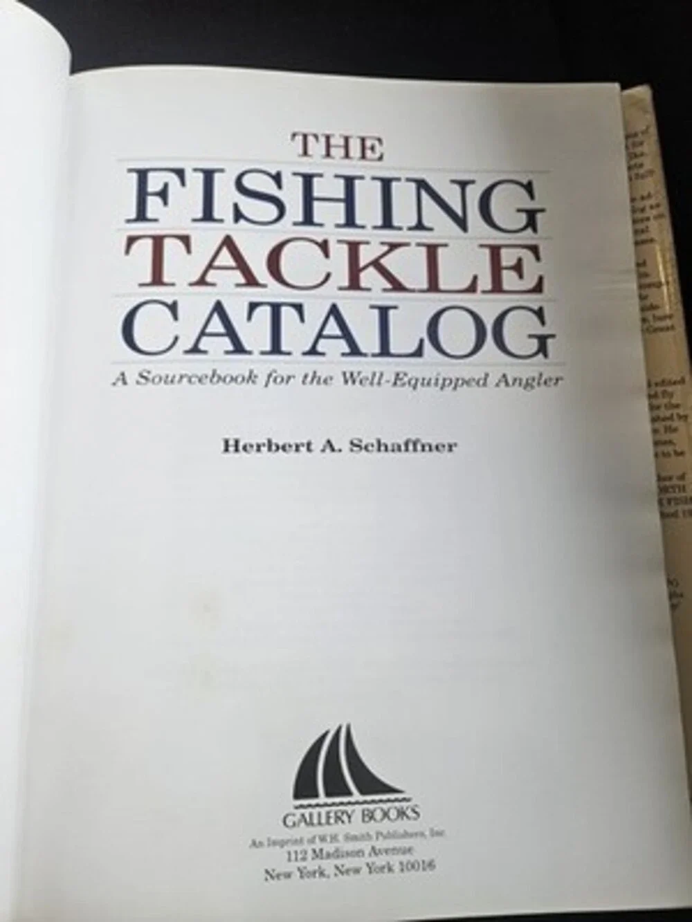 Fishing Tackle Catalog Hardcover Herbert A. Schaffner